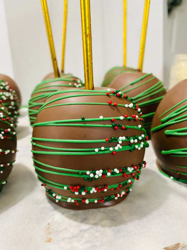 Christmas gourmet caramel apple ( 1)