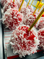 Red candy with coconut